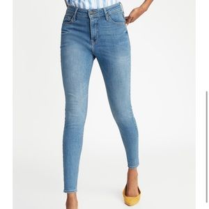 High-Waisted Rockstar Super Skinny Ankle Jeans